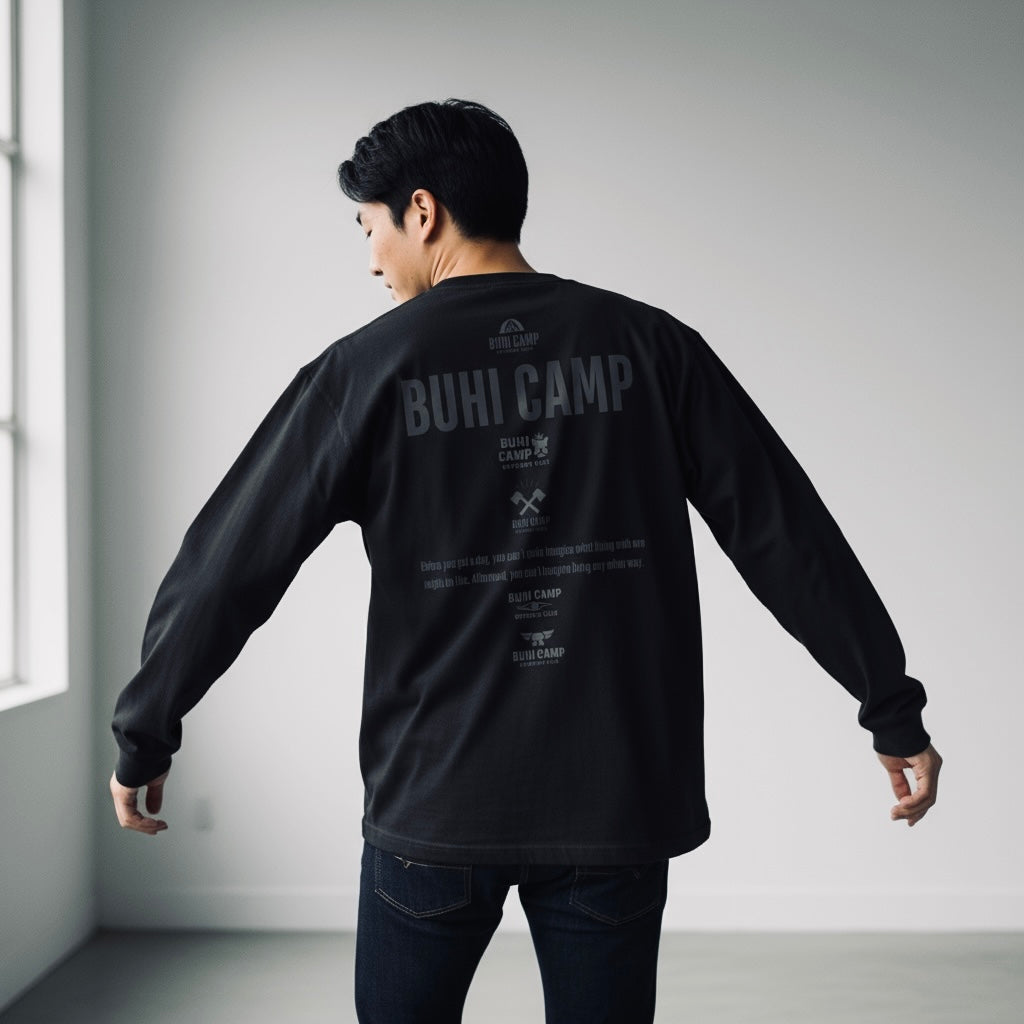 BUHI CAMP Logo リンクロングスリーブTシャツ