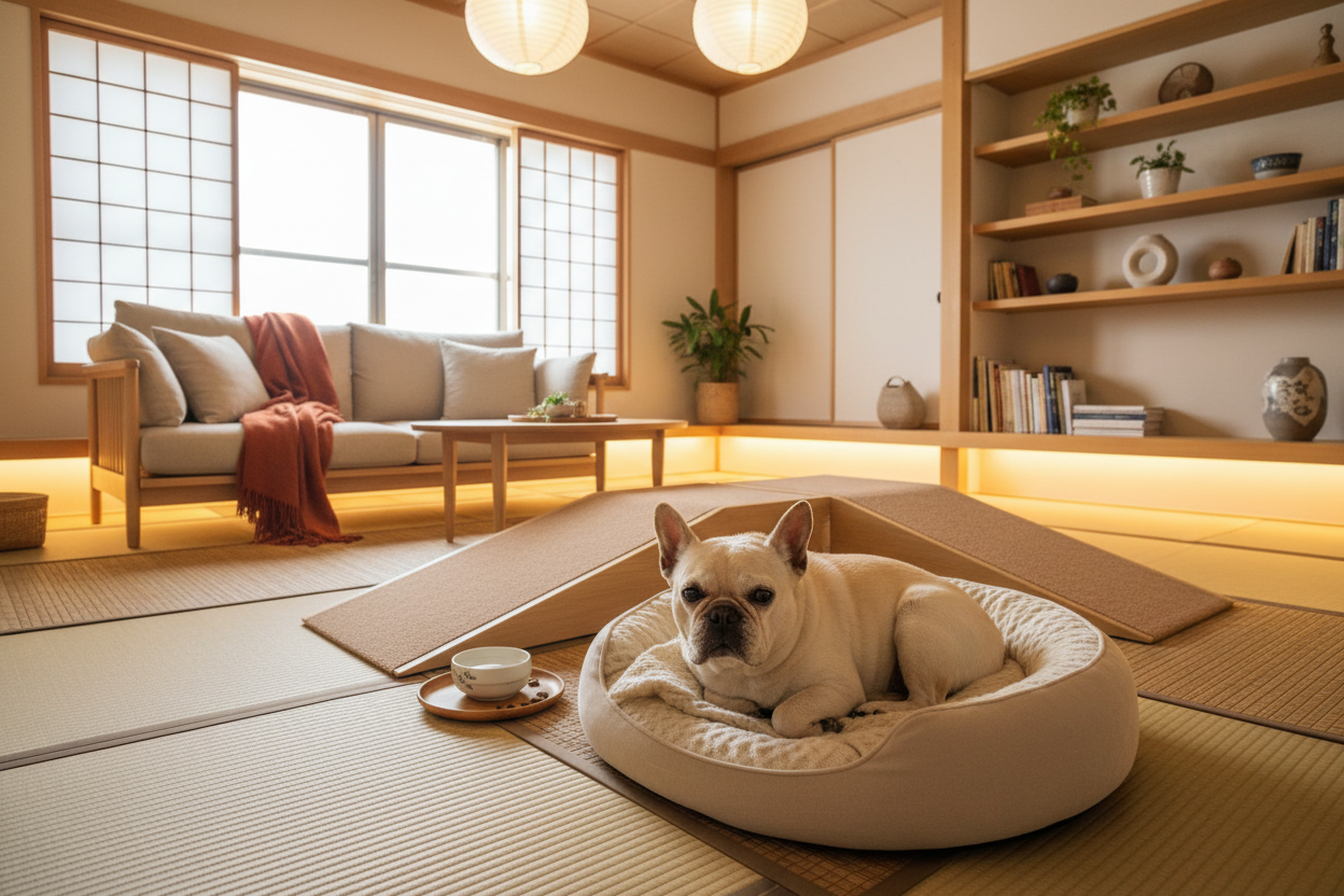 シニア期のフレンチブルドッグの部屋づくり｜足腰にやさしい生活導線と痛みのサイン